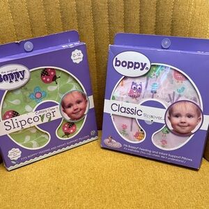 Boppy Slipcover Set - Green and Pink 2 Boppy covers Bew in Boxes